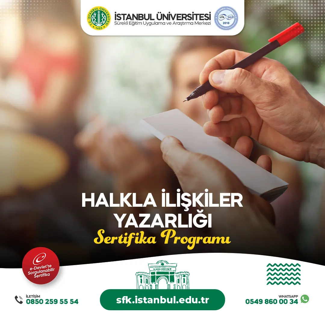 Halkla İlişkiler Yazarlığı Sertifika Programı