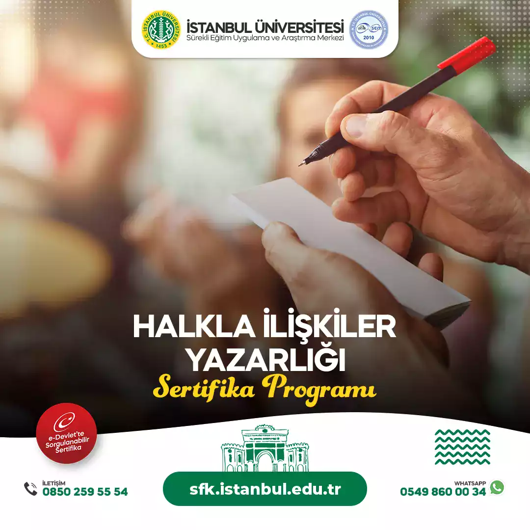 Halkla İlişkiler Yazarlığı Sertifika Programı