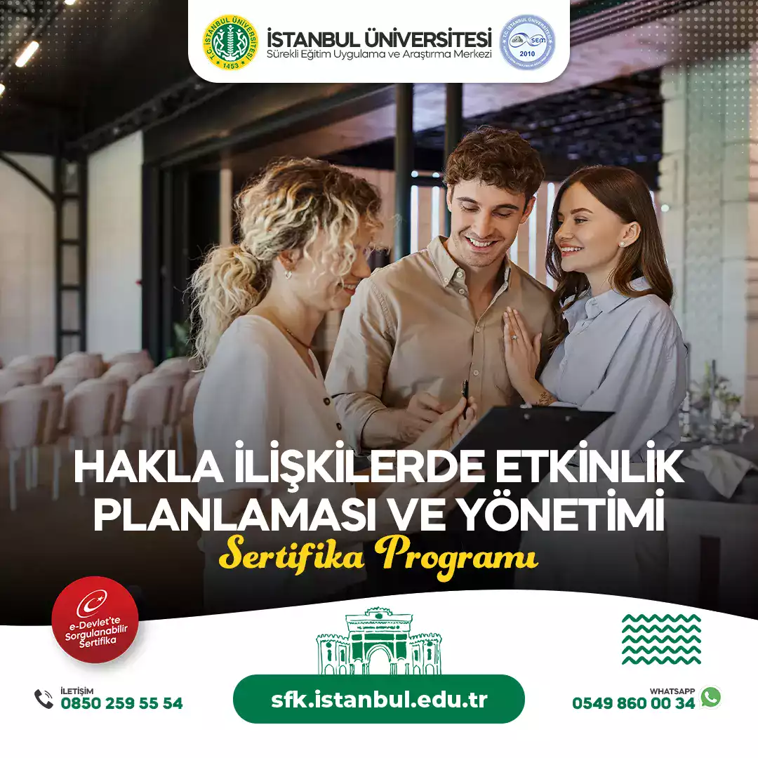 Halkla İlişkilerde Etkinlik Planlaması ve Yönetimi Sertifika Programı