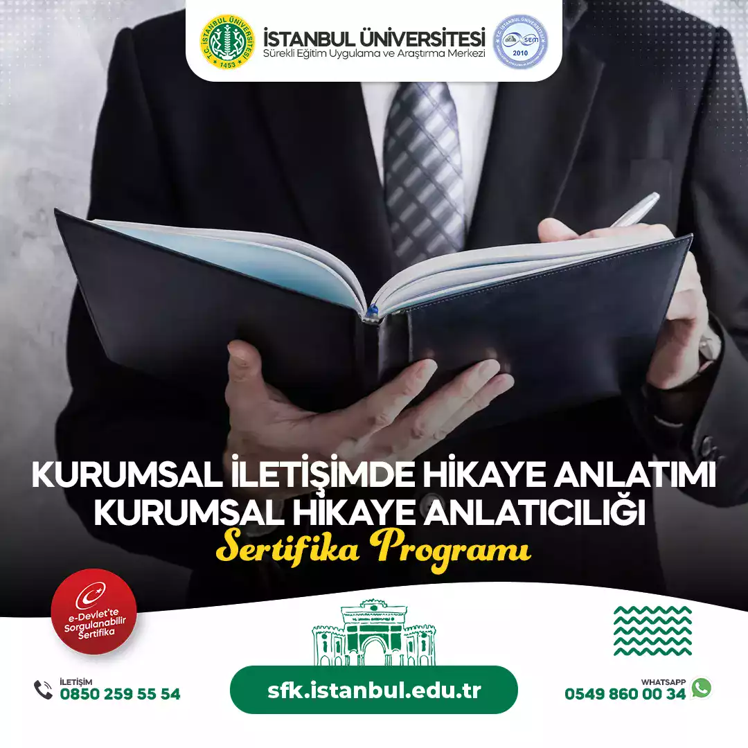 Kurumsal İletişimde Hikaye Anlatımı /Kurumsal Hikaye Anlatıcılığı Sertifika Programı